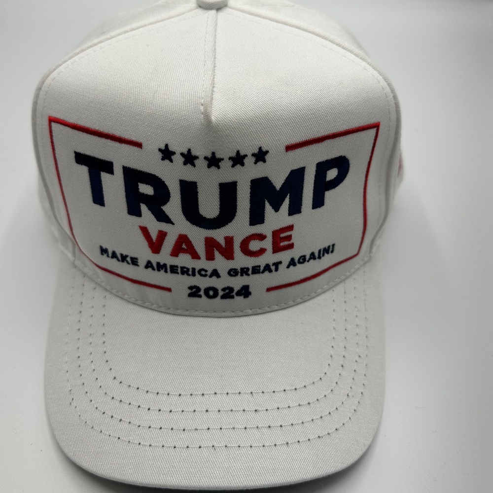 Donald Trump - JD Vance Cali-Fame Hat 2024 WHITE 45-47 MAGA Trucker Hat Cap